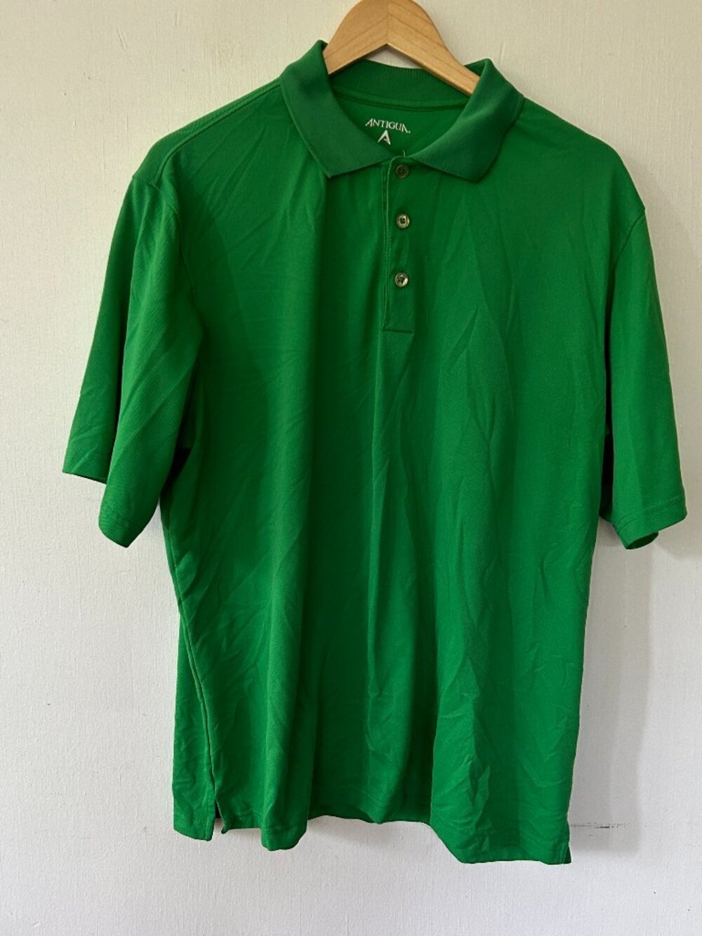 Antigua‎ Green Golf Polo Mens Large Collared Tennis Preppy